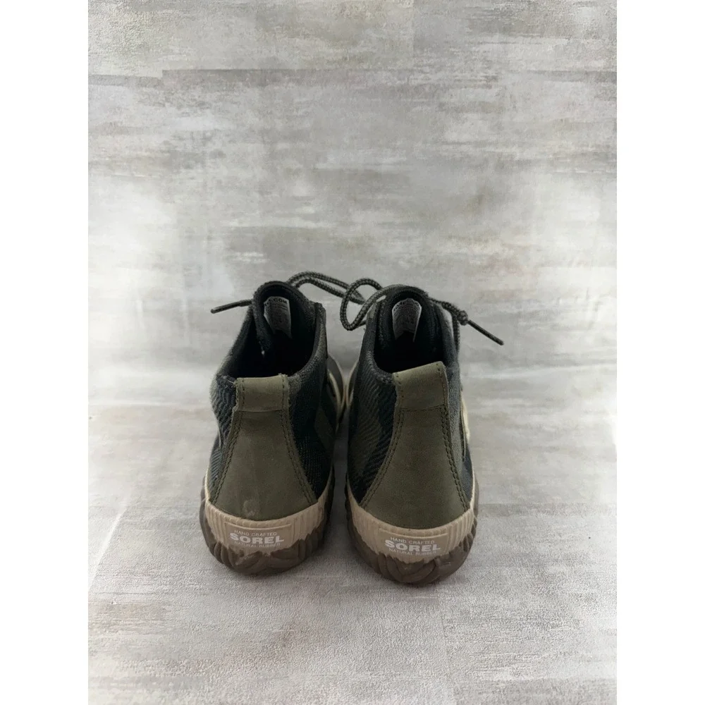 Sorel Out N About III Waterproof Duck Boots Olive Plaid NL3931-326 Women Sz 7